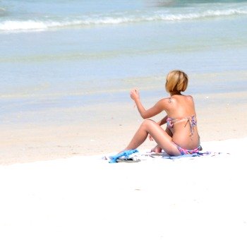 Young woman on the beach