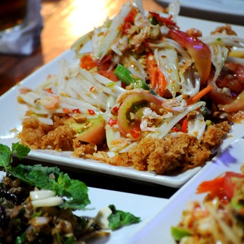 Som tam - A classic, thai, spicy papaya salad